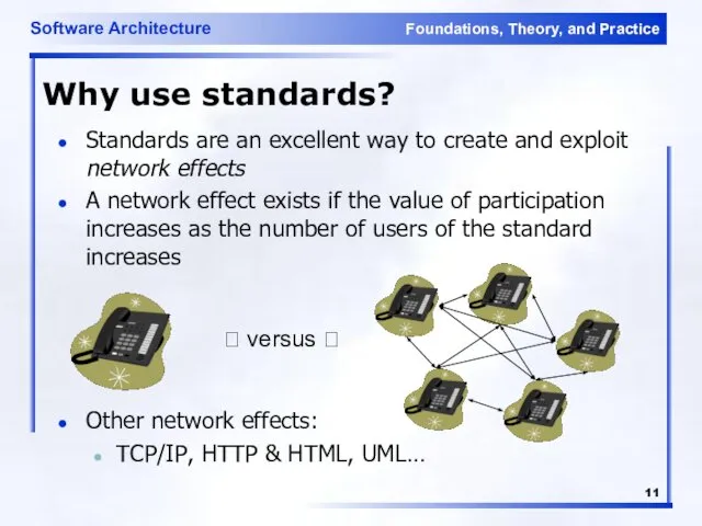 Why use standards? Standards are an excellent way to create and