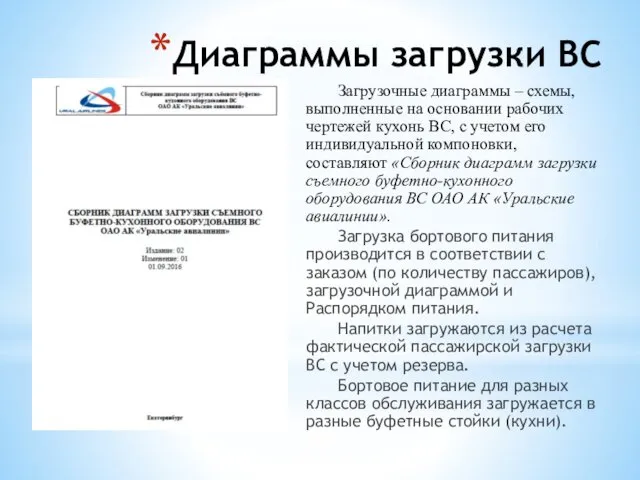 Диаграммы загрузки ВС Загрузочные диаграммы – схемы, выполненные на основании рабочих