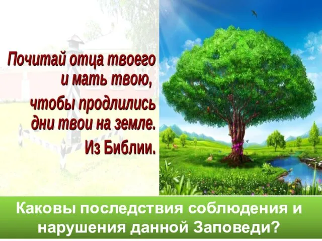 Каковы последствия соблюдения и нарушения данной Заповеди?