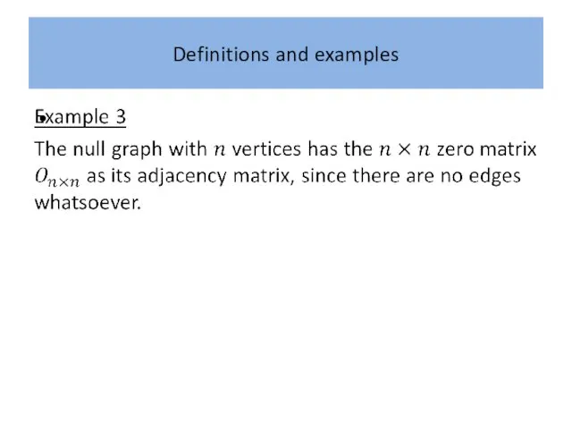 Definitions and examples