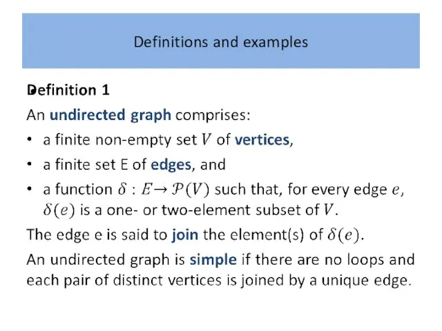 Definitions and examples