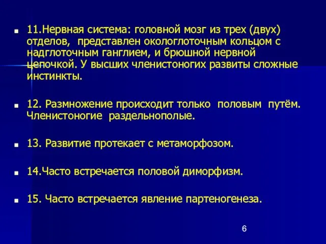 11.Нервная система: головной мозг из трех (двух) отделов, представлен окологлоточным кольцом