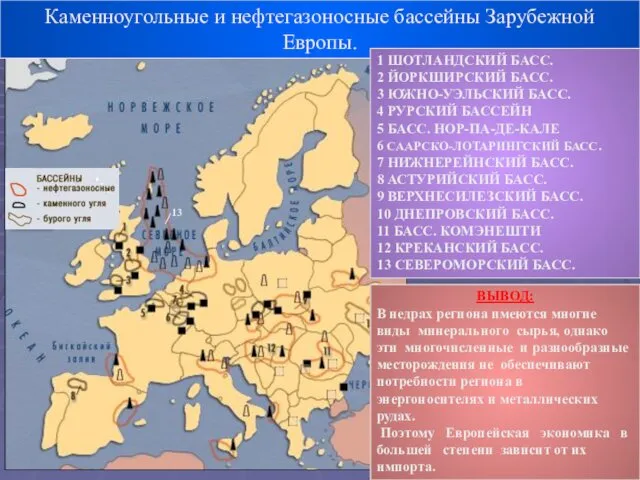 Каменноугольные и нефтегазоносные бассейны Зарубежной Европы. 1 ШОТЛАНДСКИЙ БАСС. 2 ЙОРКШИРСКИЙ