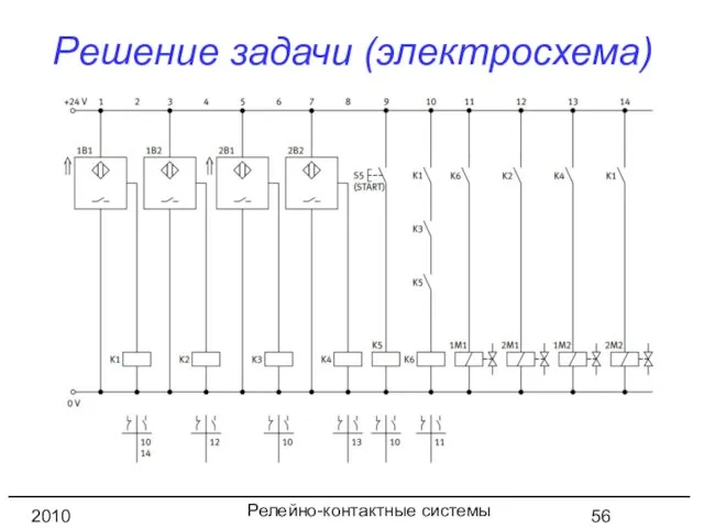 Релейно-контактные системы управления 2010 год Решение задачи (электросхема)