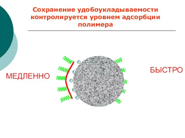 Сохранение удобоукладываемости контролируется уровнем адсорбции полимера