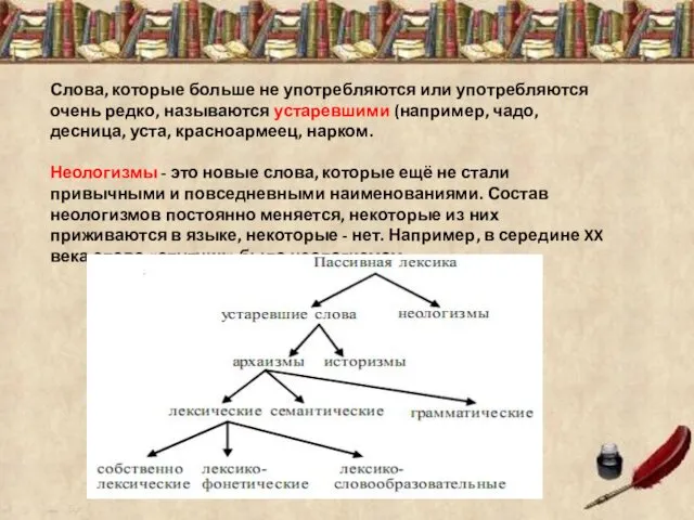 Слова, которые больше не употребляются или употребляются очень редко, называются устаревшими