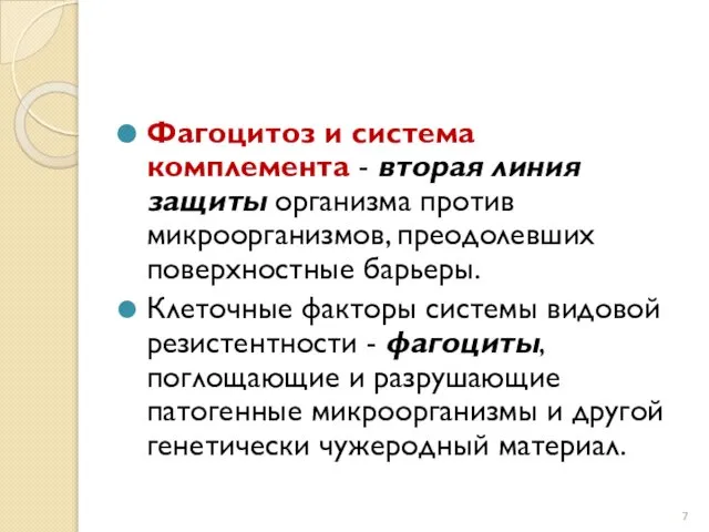 Фагоцитоз и система комплемента - вторая линия защиты организма против микроорганизмов,