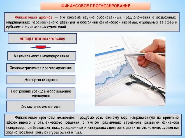 Финансовый прогноз — это система научно обоснованных предполо­жений о возможных направлениях