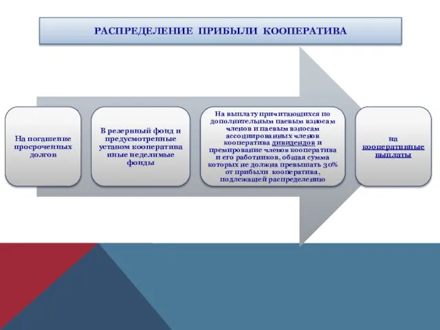 РАСПРЕДЕЛЕНИЕ ПРИБЫЛИ КООПЕРАТИВА