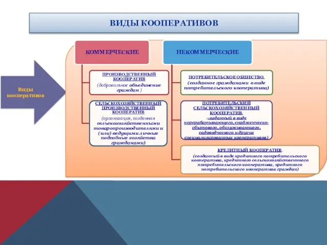 ВИДЫ КООПЕРАТИВОВ Виды кооперативов