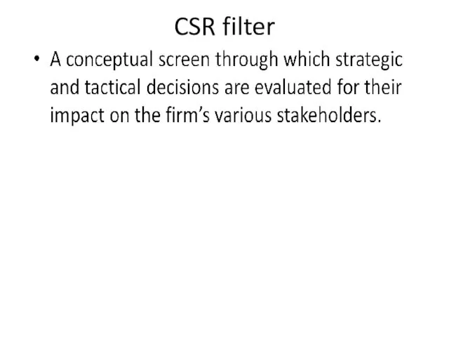 CSR filter