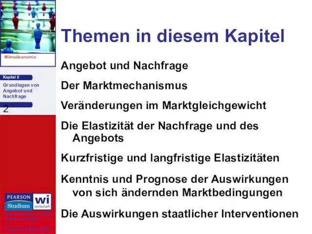 Themen in diesem Kapitel Angebot und Nachfrage Der Marktmechanismus Veränderungen im