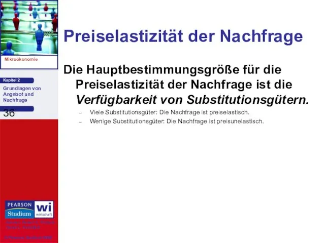 Die Hauptbestimmungsgröße für die Preiselastizität der Nachfrage ist die Verfügbarkeit von