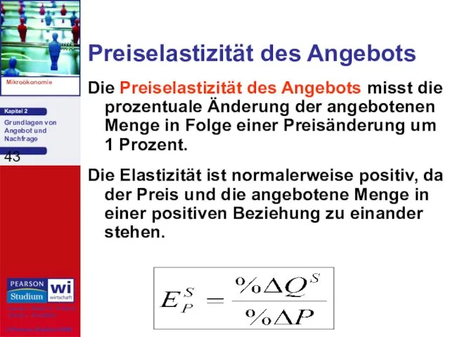 Die Preiselastizität des Angebots misst die prozentuale Änderung der angebotenen Menge