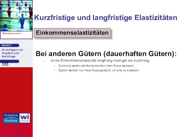 Bei anderen Gütern (dauerhaften Gütern): ist die Einkommenselastizität langfristig niedriger als