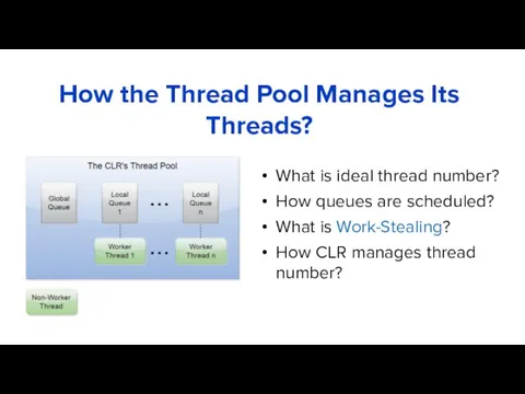 What is ideal thread number? How queues are scheduled? What is