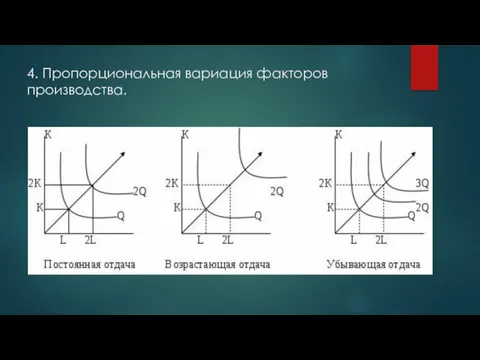 4. Пропорциональная вариация факторов производства.