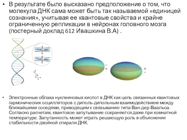 В результате было высказано предположение о том, что молекула ДНК сама