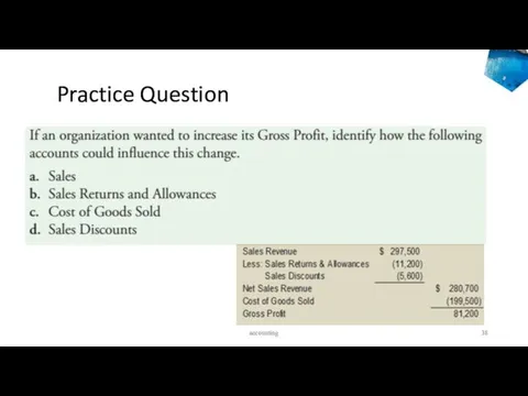 Practice Question accounting