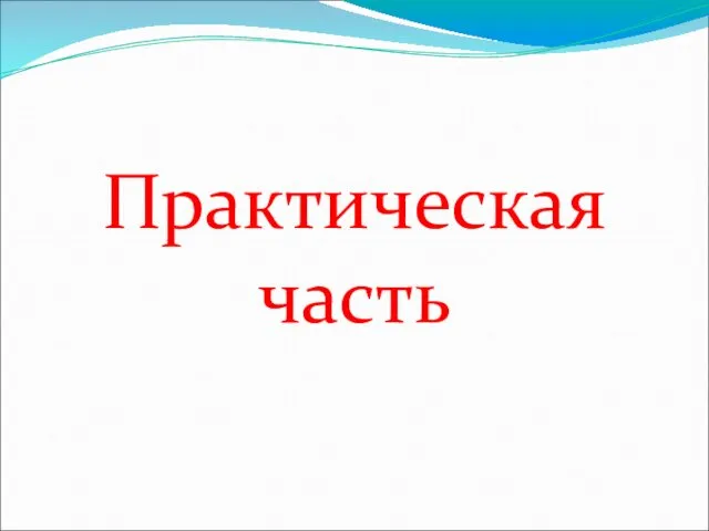 Практическая часть