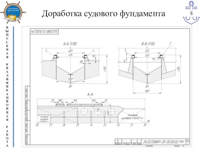 Доработка судового фундамента