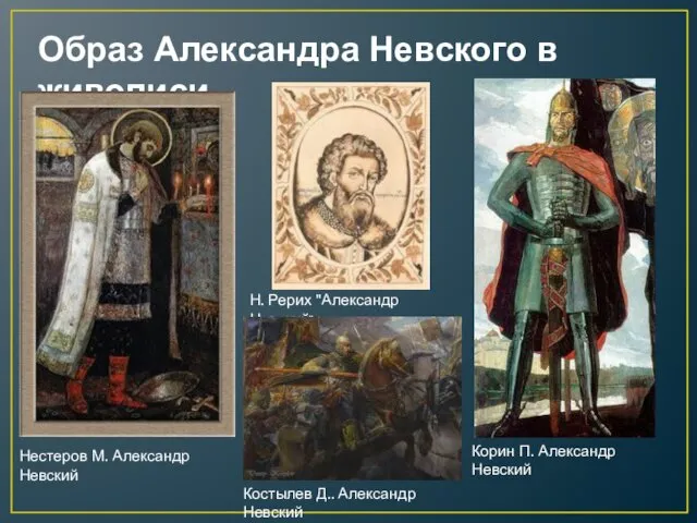 Н. Рерих "Александр Невский" Корин П. Александр Невский Образ Александра Невского