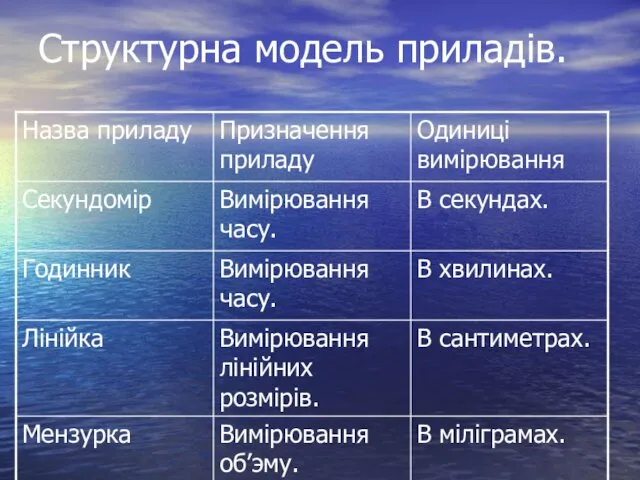 Структурна модель приладiв.