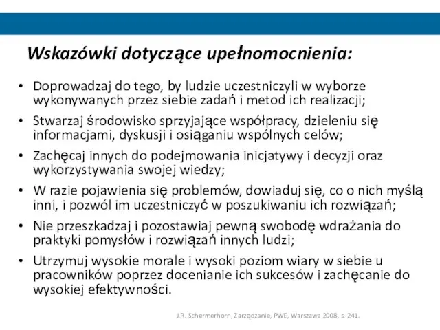 Wskazówki dotyczące upełnomocnienia: Doprowadzaj do tego, by ludzie uczestniczyli w wyborze