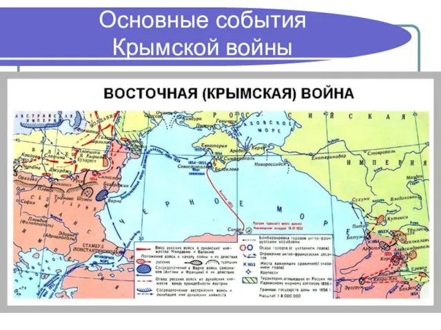 Основные события Крымской войны