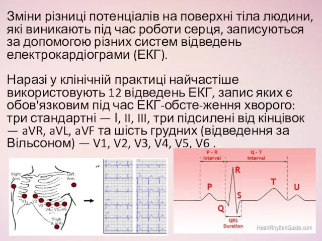 Зміни різниці потенціалів на поверхні тіла людини, які виникають під час