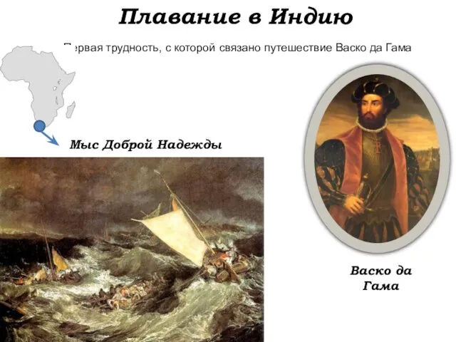 Плавание в Индию Первая трудность, с которой связано путешествие Васко да