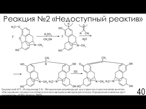 Реакция №2 «Недоступный реактив» Сыроватский И.П. , Илларионова Е.А. - Методические