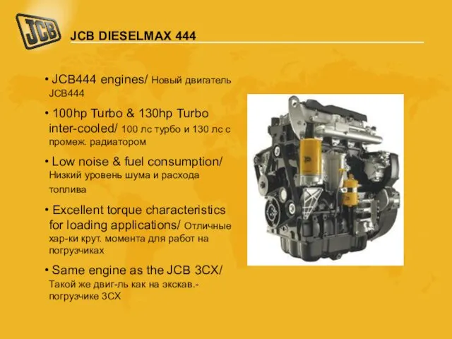 JCB DIESELMAX 444 JCB444 engines/ Новый двигатель JCB444 100hp Turbo &