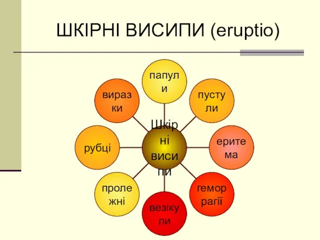 ШКІРНІ ВИСИПИ (eruptio)