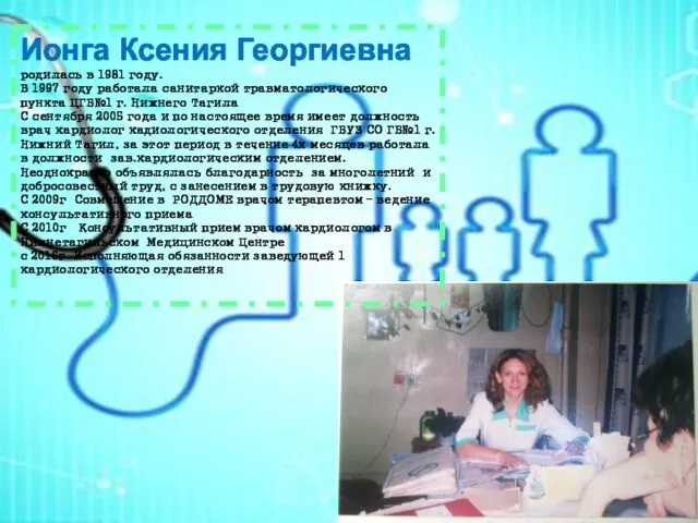 Ионга Ксения Георгиевна родилась в 1981 году. В 1997 году работала