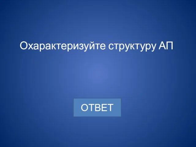 Охарактеризуйте структуру АП