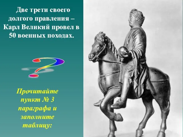 Две трети своего долгого правления – Карл Великий провел в 50