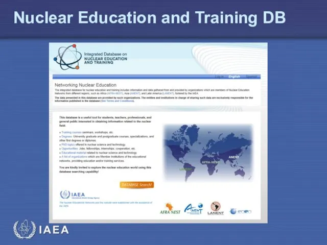 Nuclear Education and Training DB