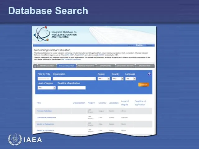 Database Search