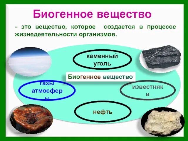 - это вещество, которое создается в процессе жизнедеятельности организмов. газы атмосферы