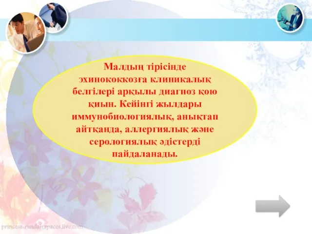 Малдың тірісінде эхинококкозға клиникалық белгілері арқылы диагноз қою қиын. Кейінгі жылдары