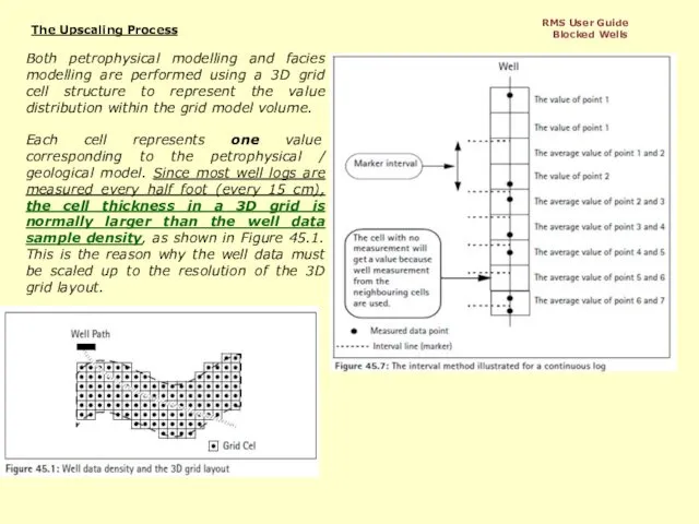 RMS User Guide Blocked Wells Both petrophysical modelling and facies modelling