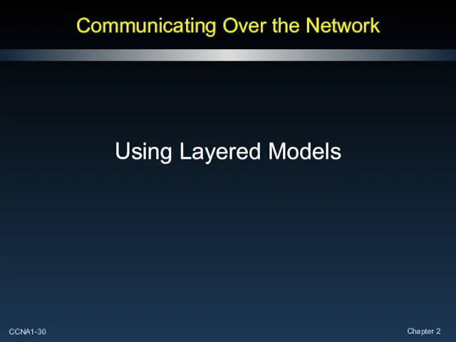 Communicating Over the Network Using Layered Models