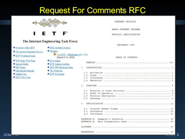 Request For Comments RFC