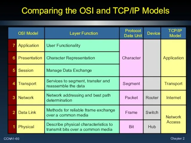 Comparing the OSI and TCP/IP Models
