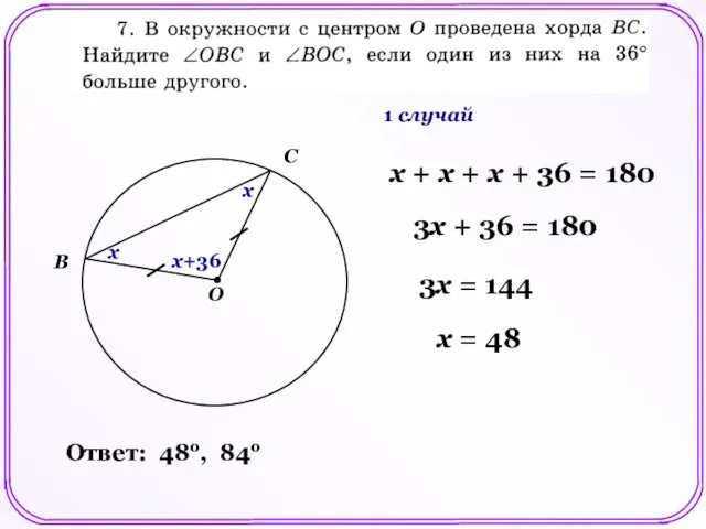 O B C x x+36 x x + x + x