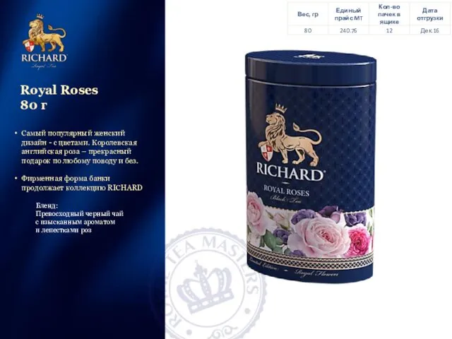 Royal Roses 80 г Самый популярный женский дизайн - с цветами.