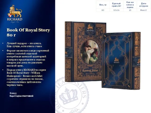 Book Of Royal Story 80 г Лучший подарок – это книга.