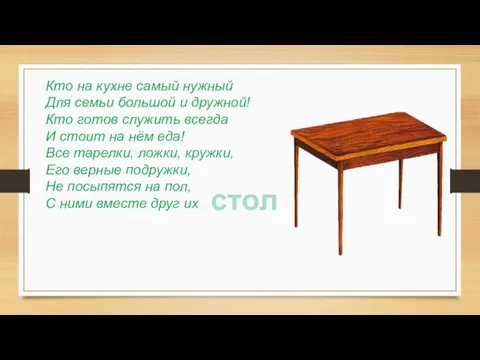 Кто на кухне самый нужный Для семьи большой и дружной! Кто