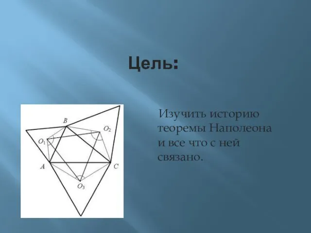 Цель: Изучить историю теоремы Наполеона и все что с ней связано.